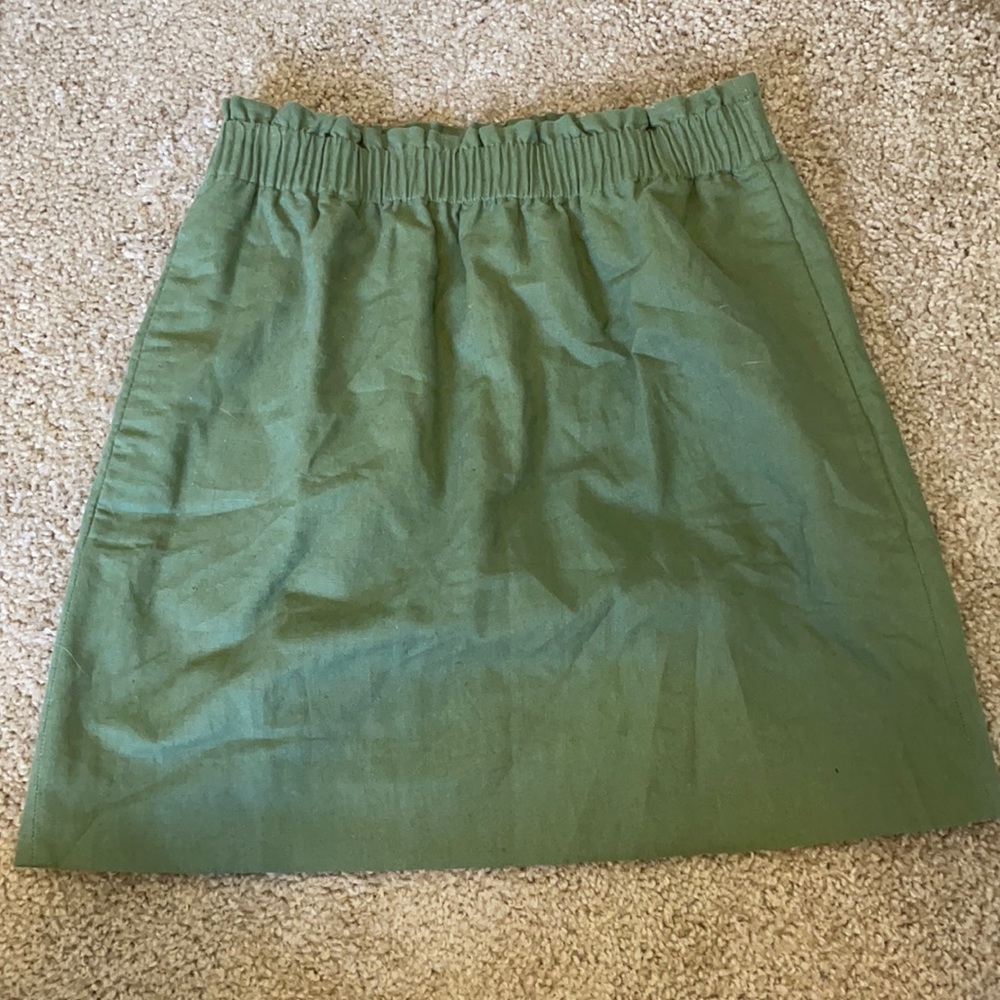Green J Crew skirt